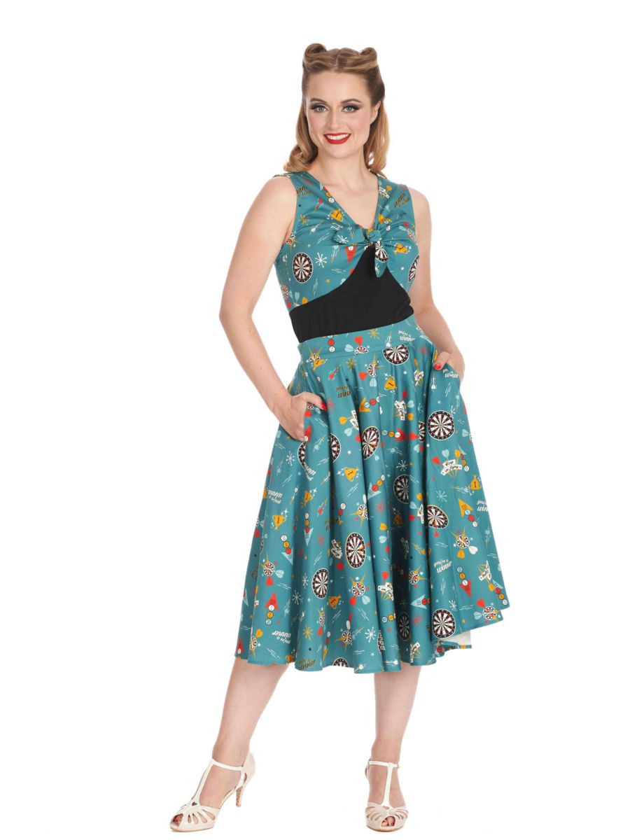 KEEP EM FLYING SWING SKIRT Teal