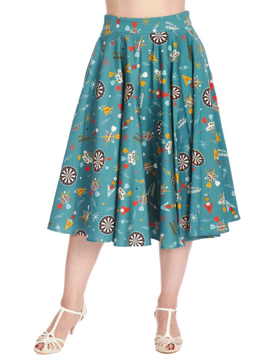 KEEP EM FLYING SWING SKIRT Teal