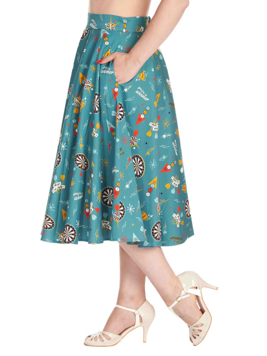 KEEP EM FLYING SWING SKIRT Teal