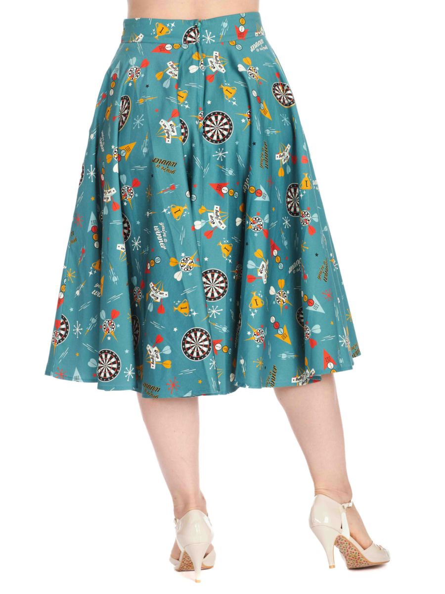 KEEP EM FLYING SWING SKIRT Teal