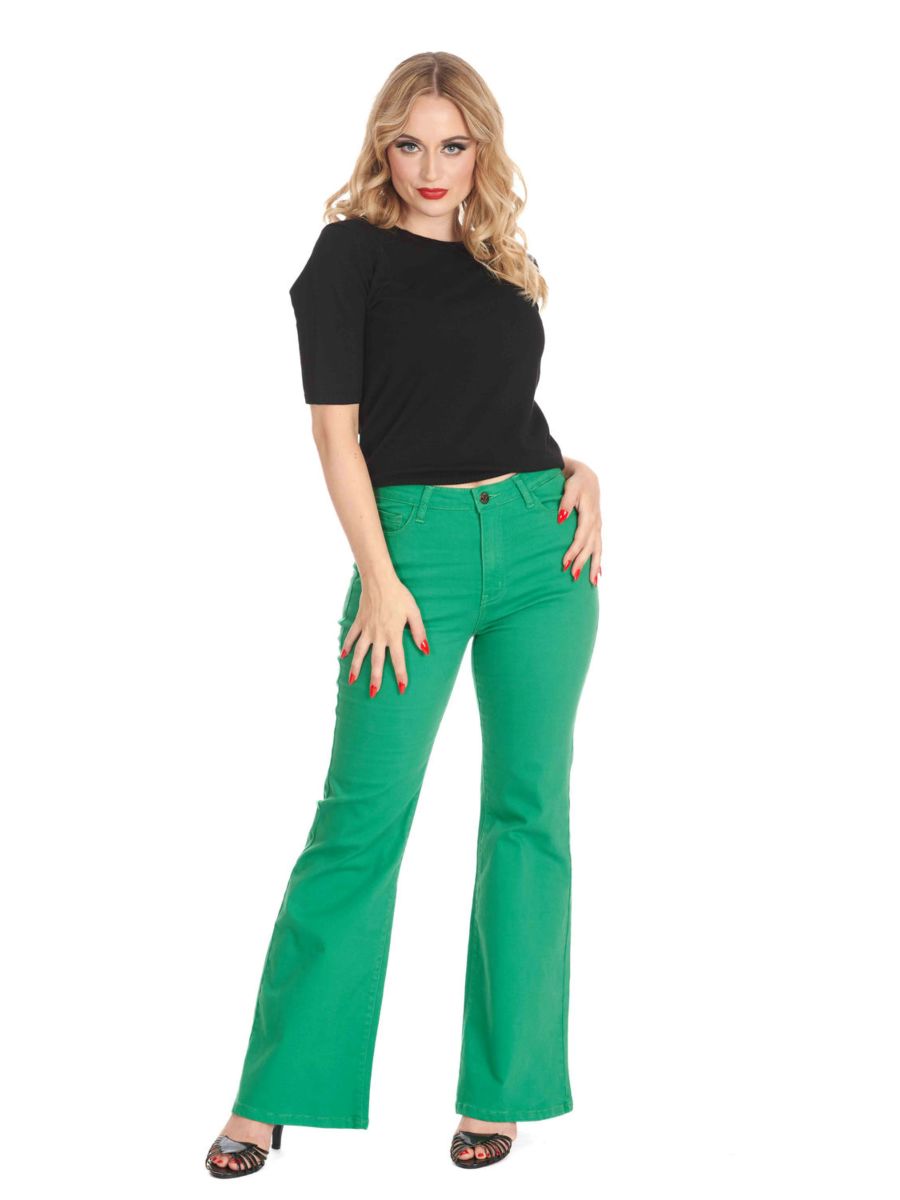 LOVE FLARE TROUSER Green