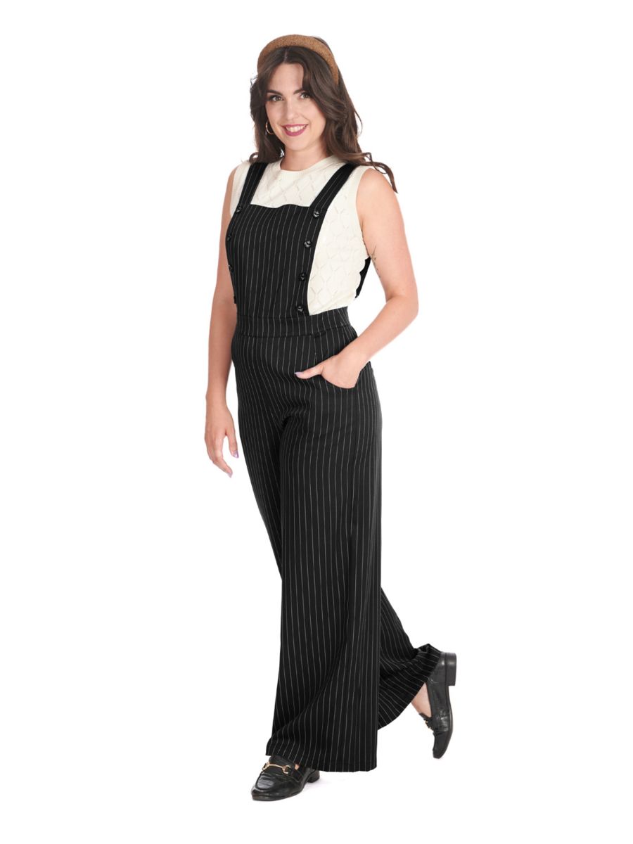 STRIPE SAIL DUNGAREES Black