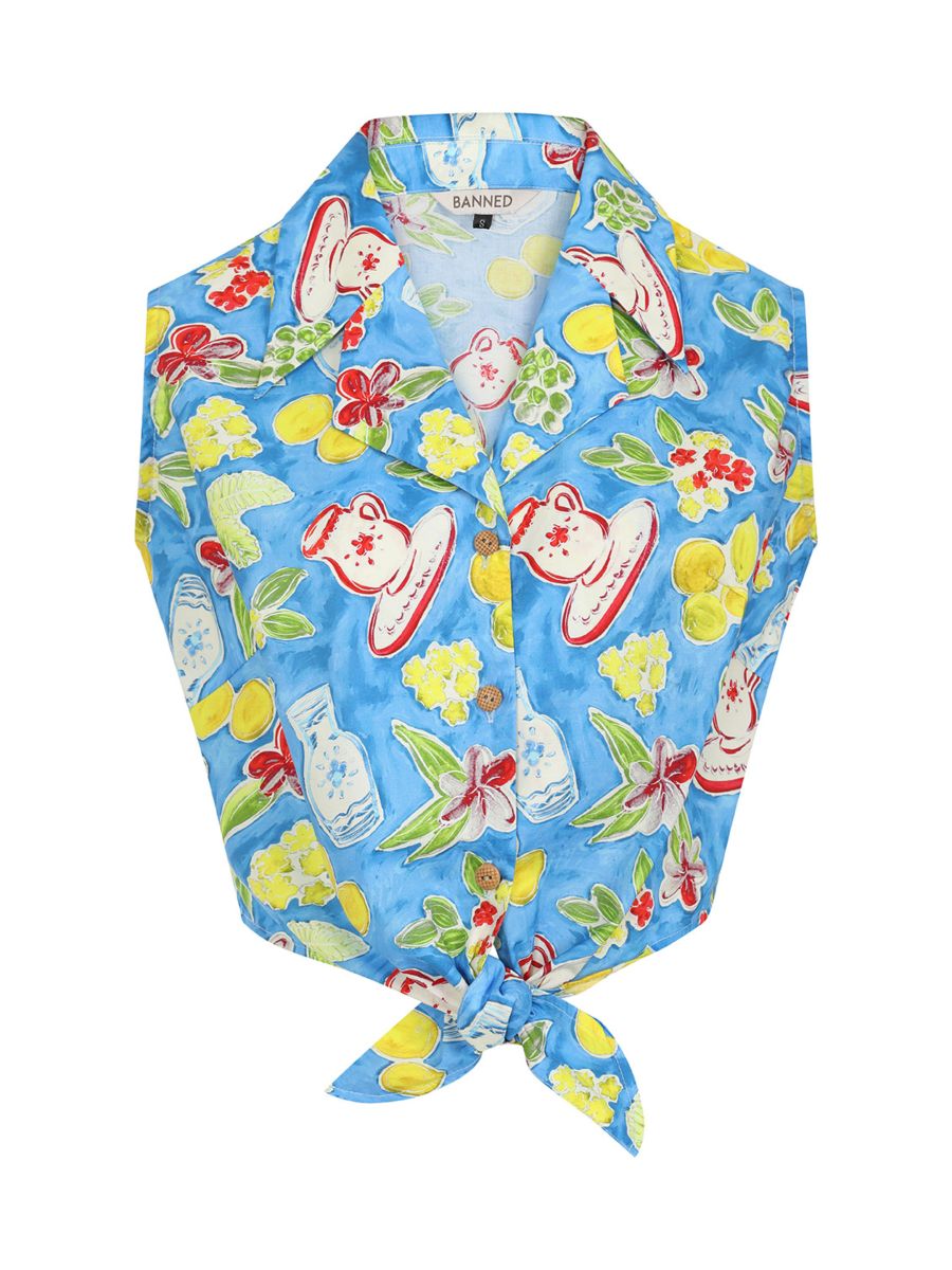 LEMON IN MY TEA BLOUSE Blue