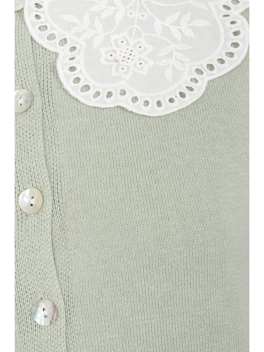 COLLAR CUTIE CARDIGAN Seafoam