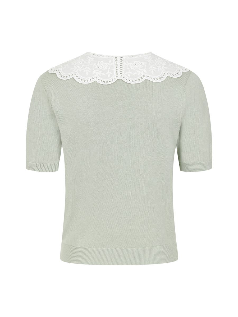 COLLAR CUTIE CARDIGAN Seafoam