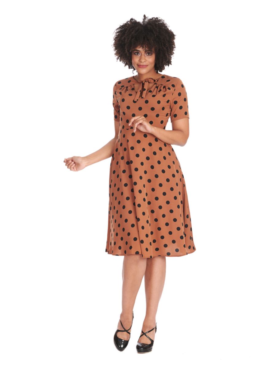 SPOT SET SAIL SWING DRESS Brown