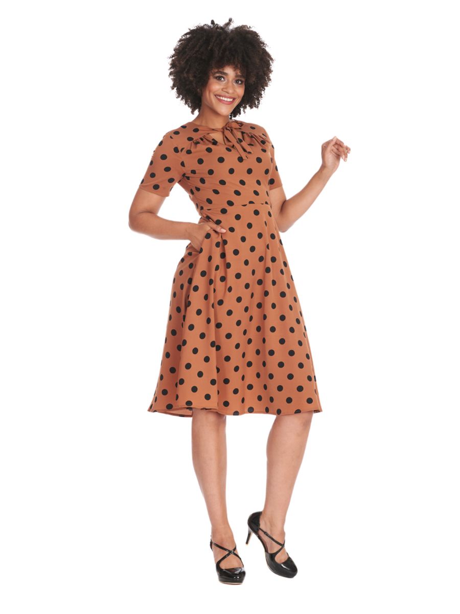 SPOT SET SAIL SWING DRESS Brown