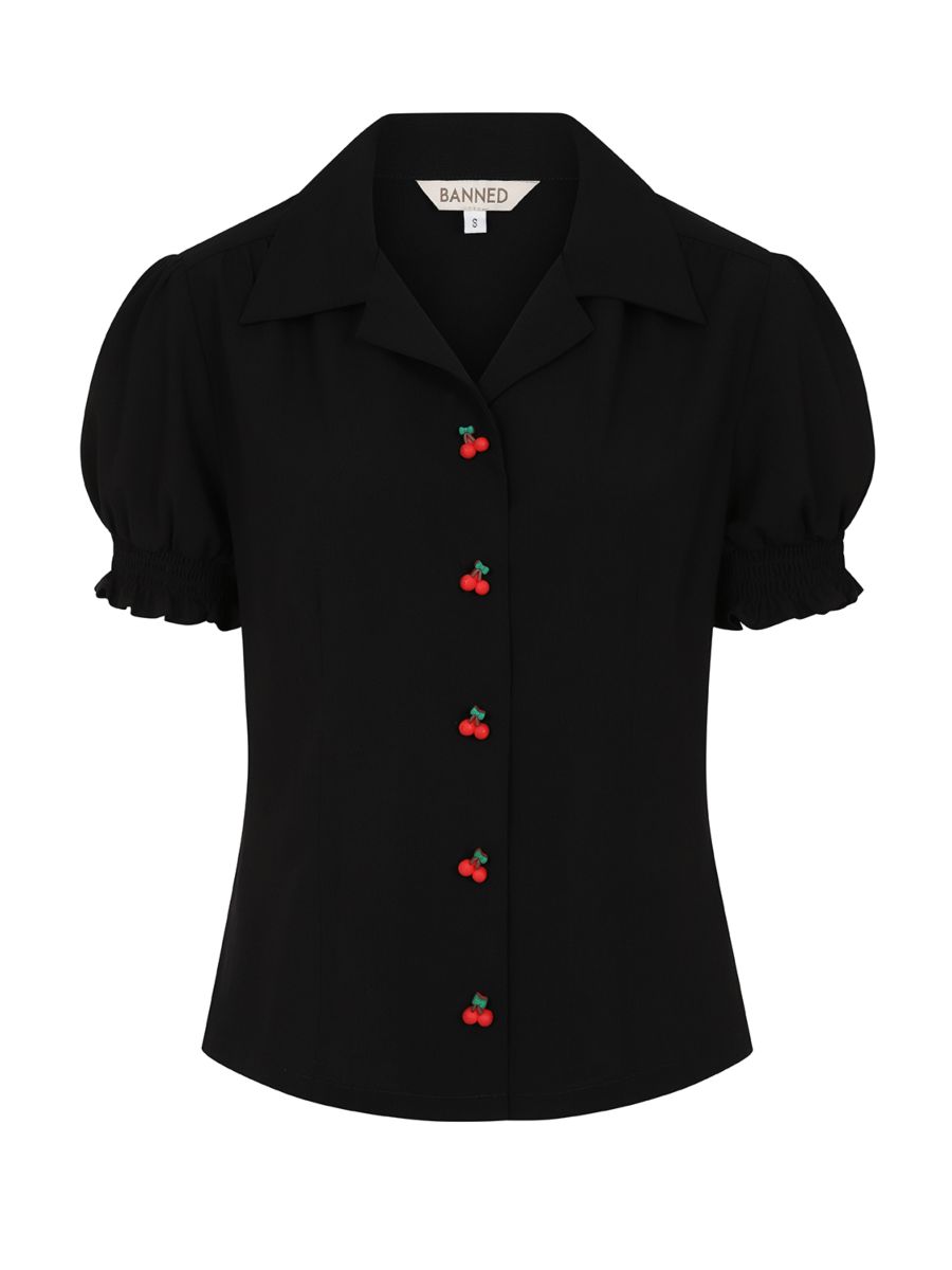 SALLY CHERRY BLOUSE Black