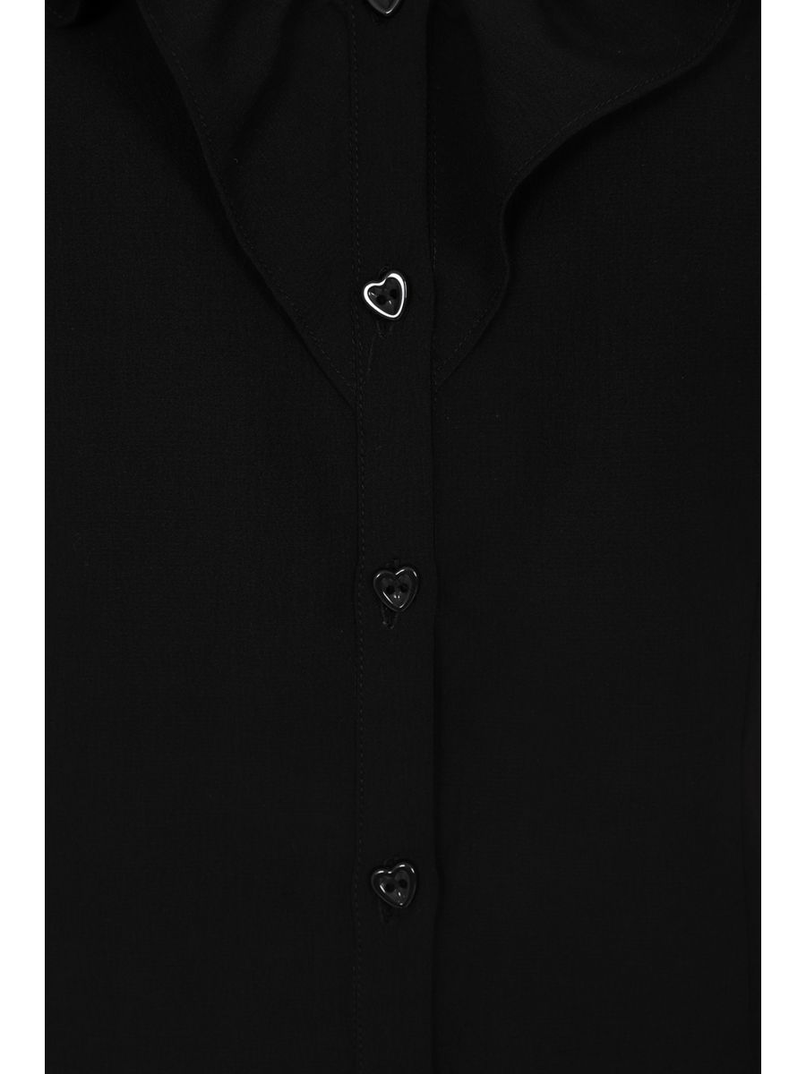 FRAN FRILL BLOUSE Black