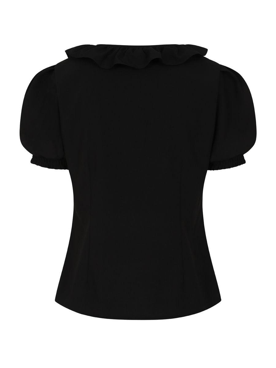 FRAN FRILL BLOUSE Black