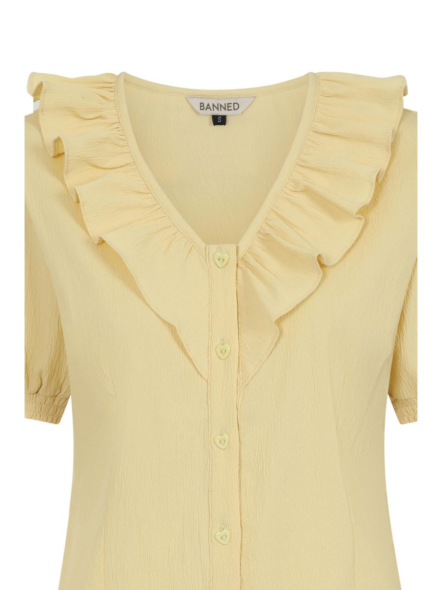 FRAN FRILL BLOUSE Peach