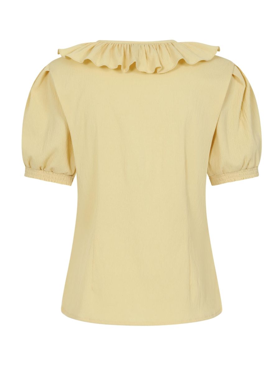 FRAN FRILL BLOUSE Peach