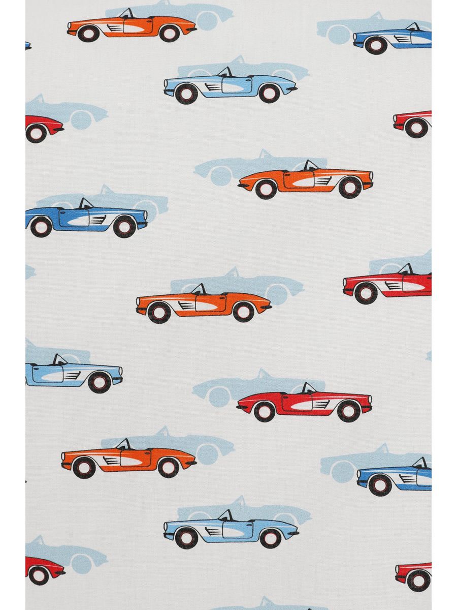 SANDY RETRO CAR BLOUSE White