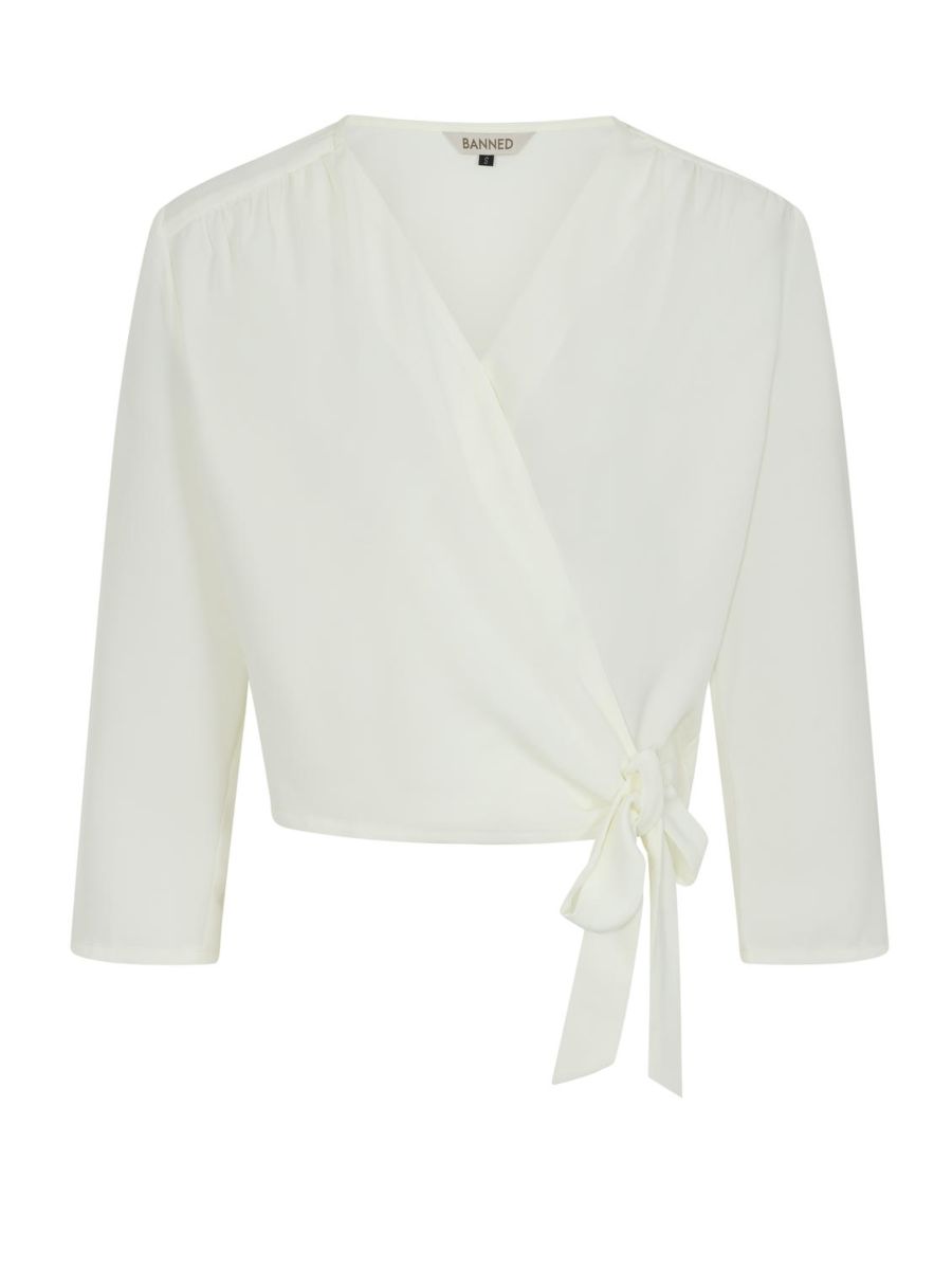 Gracie wrap blouse Ivory