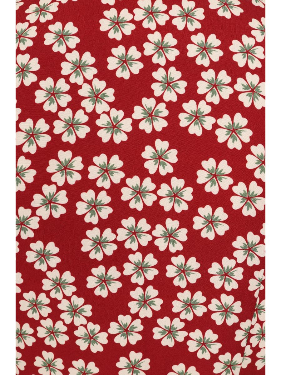 Gracie 40s blossom wrap blouse Red