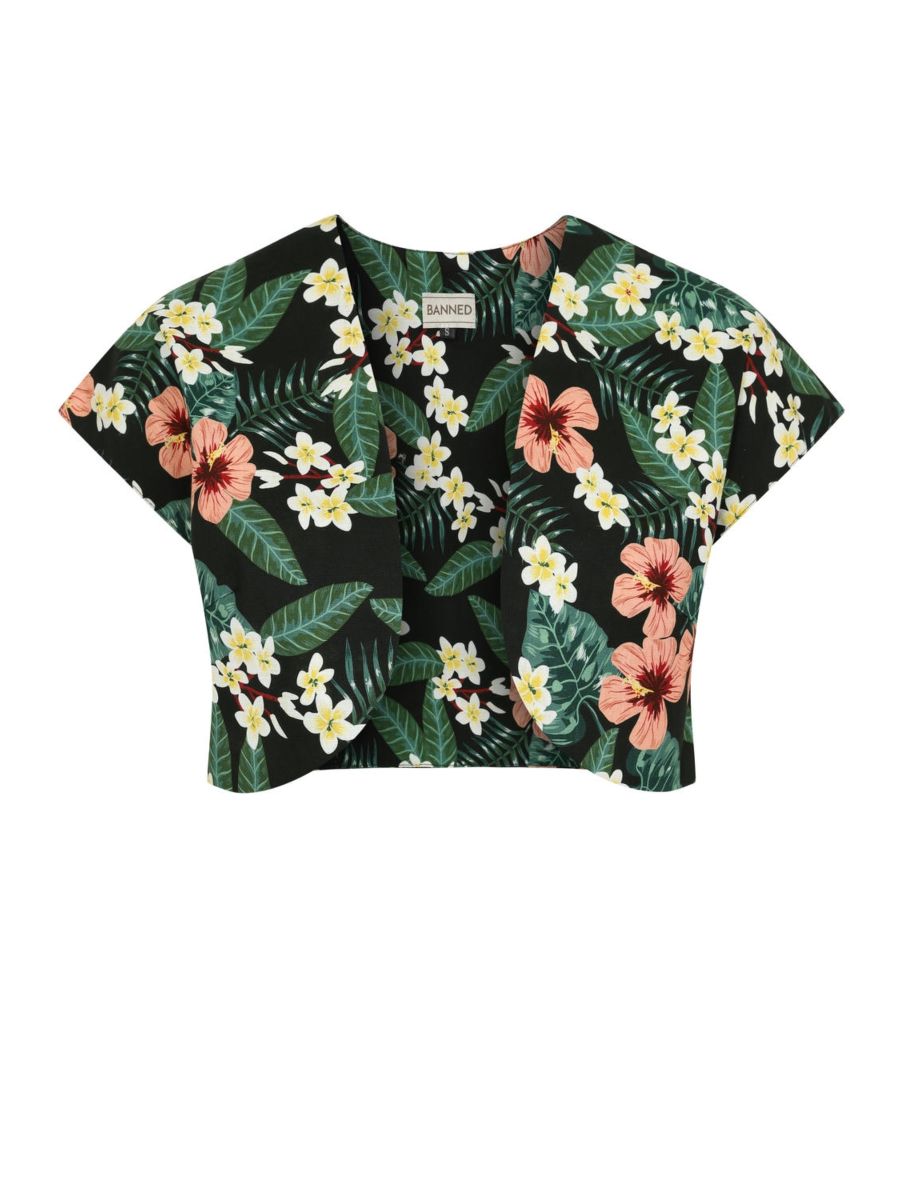 Phoebe tropical tiare bolero Green
