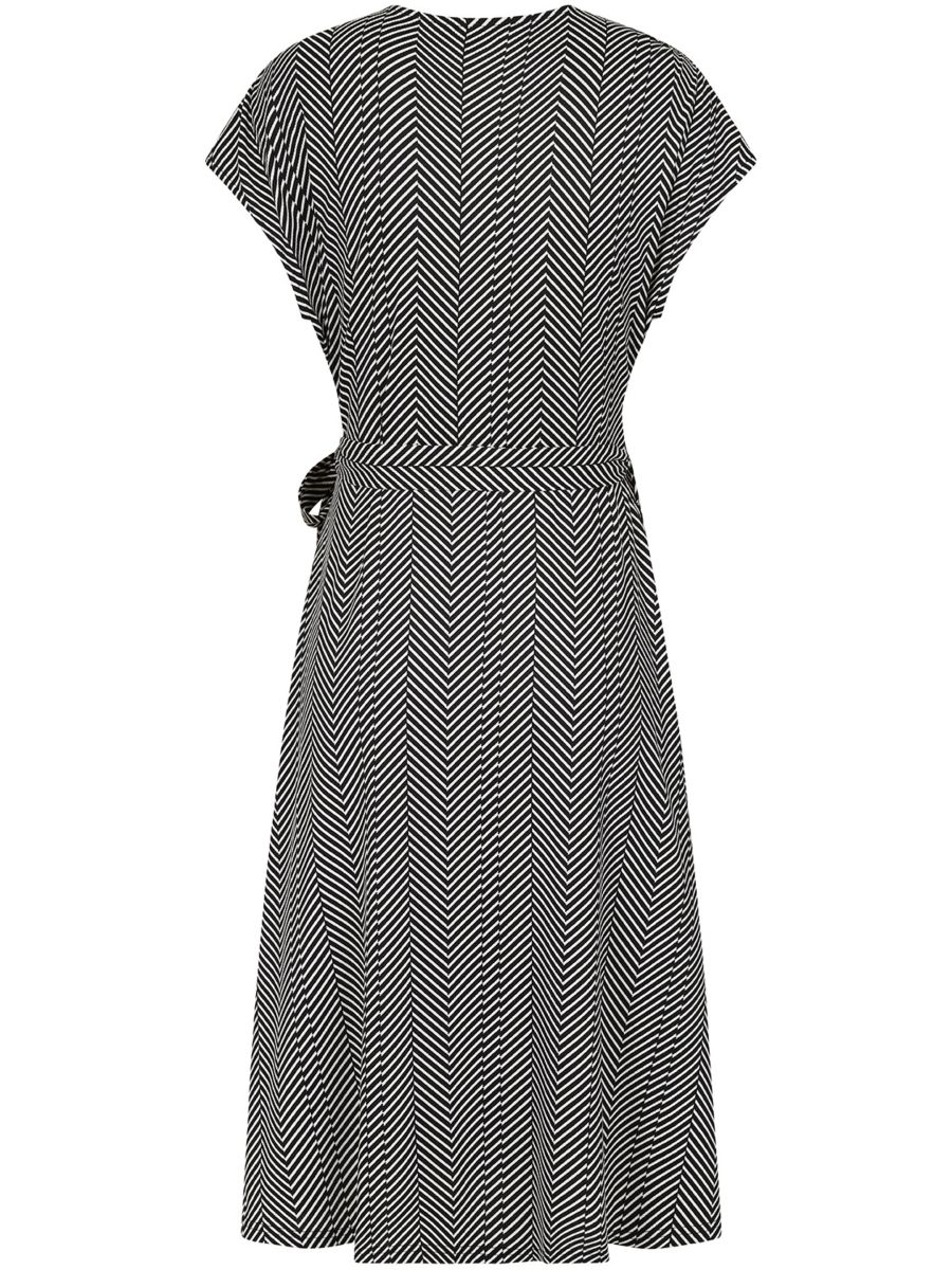 MAY CHEVRON DRESS Black