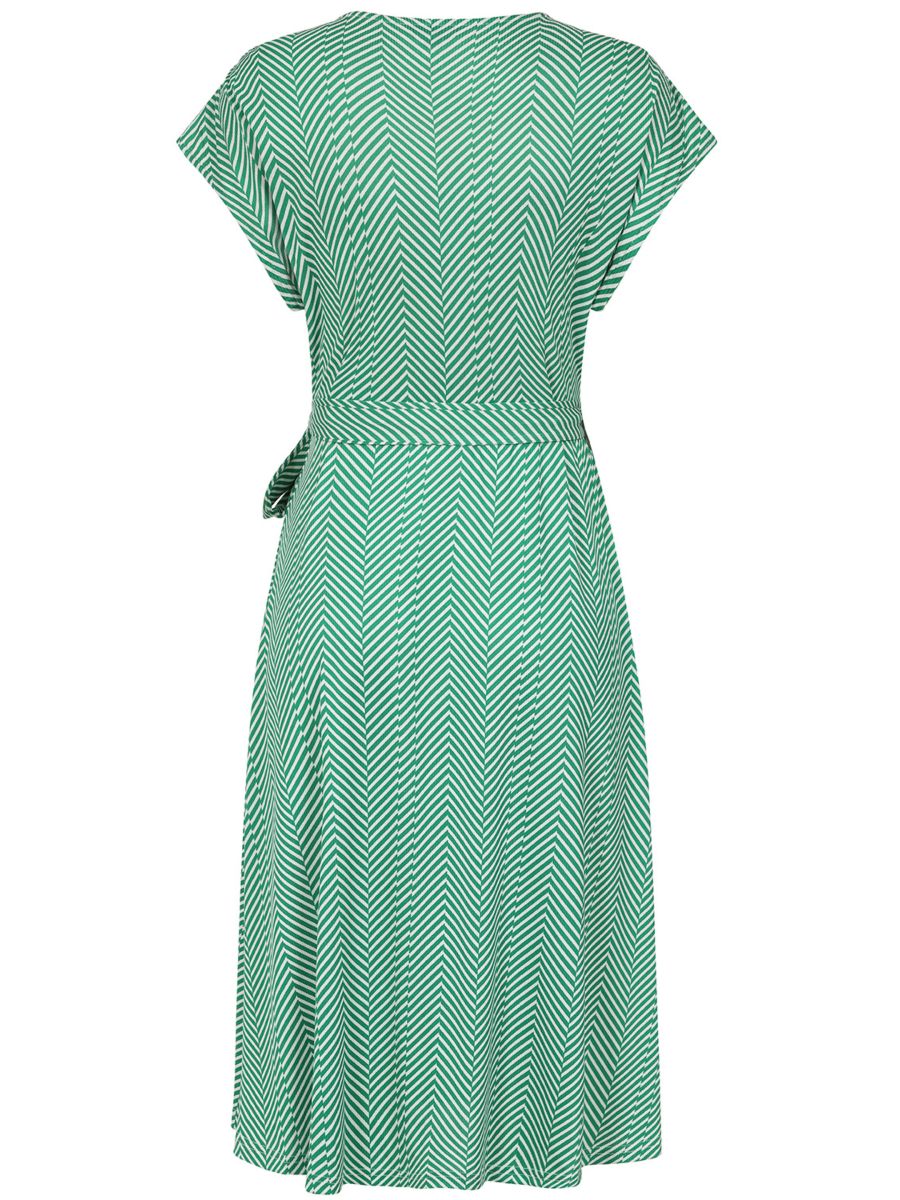 MAY CHEVRON DRESS Green