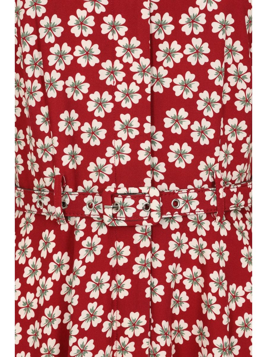 Elodie 40s blossom dress Red