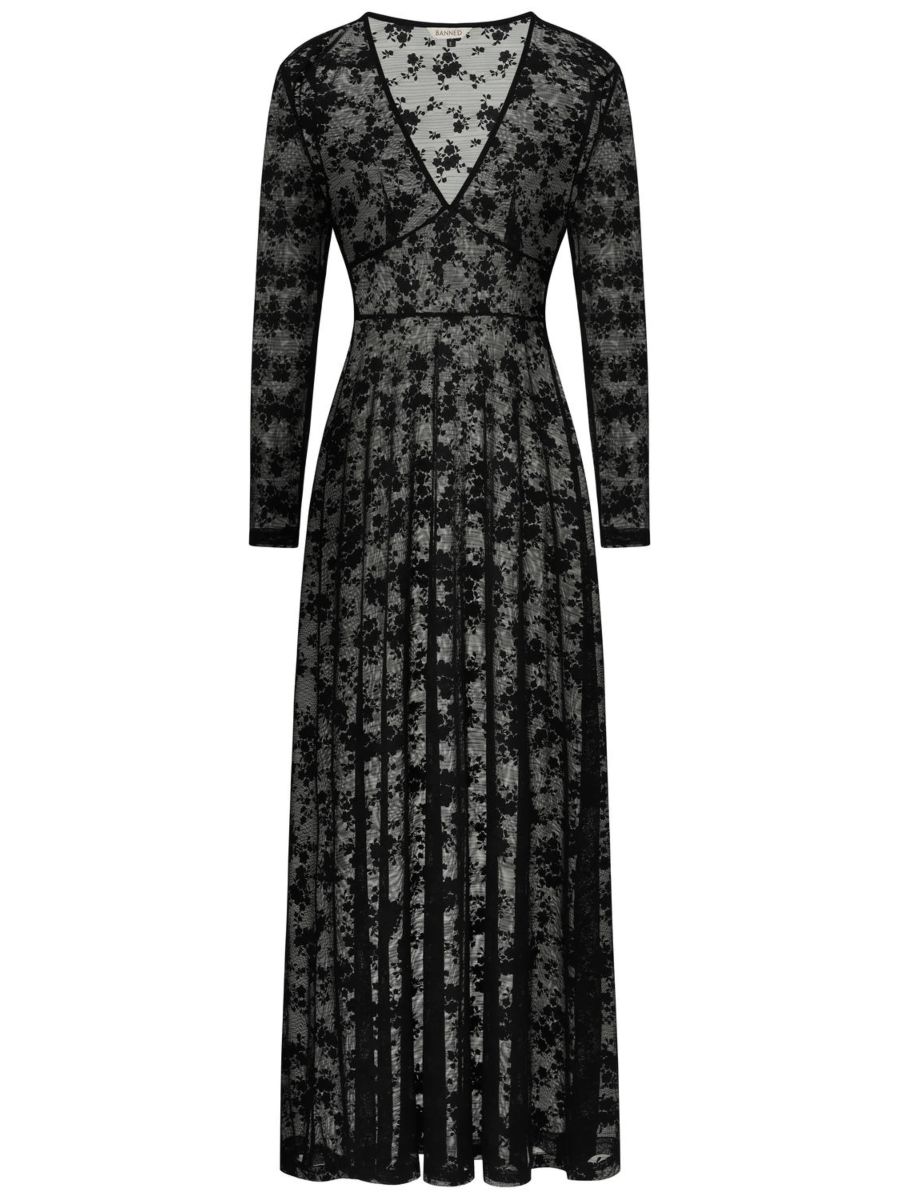 Florence lace maxidress Black
