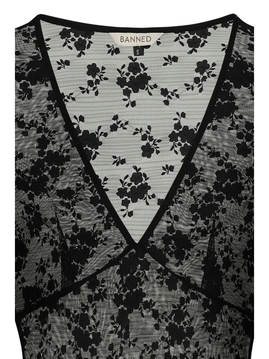 Florence lace maxidress Black