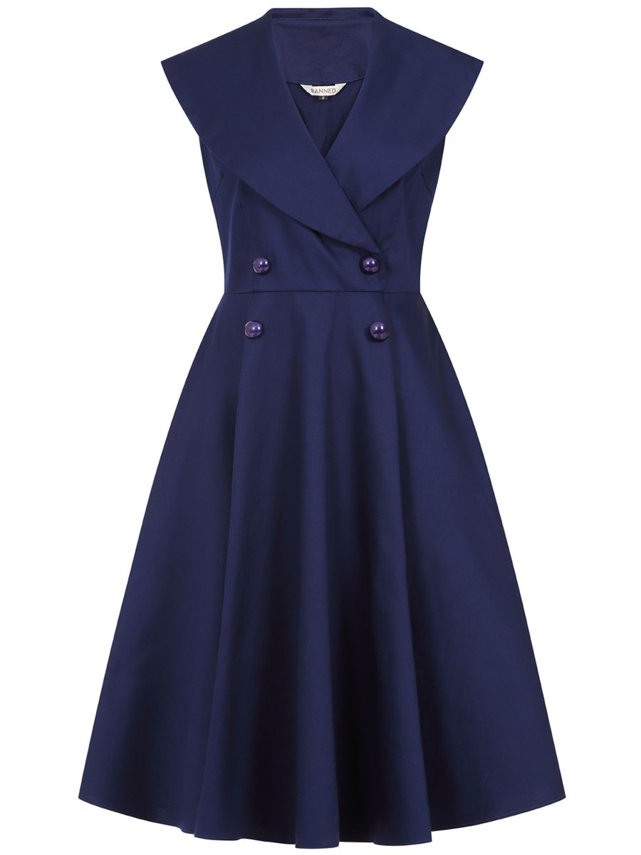 Isla swing dress Navy