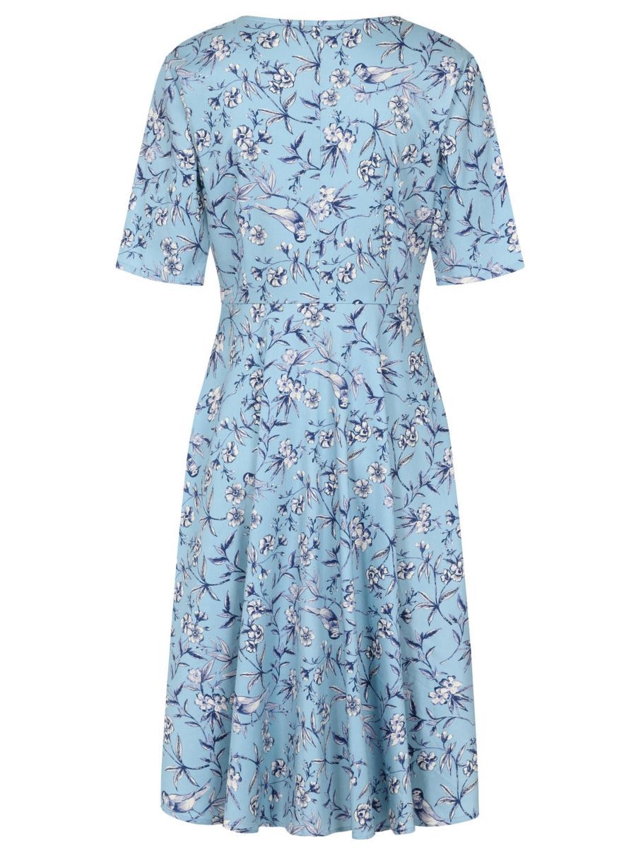 Emilia toile swing dress Light Blue