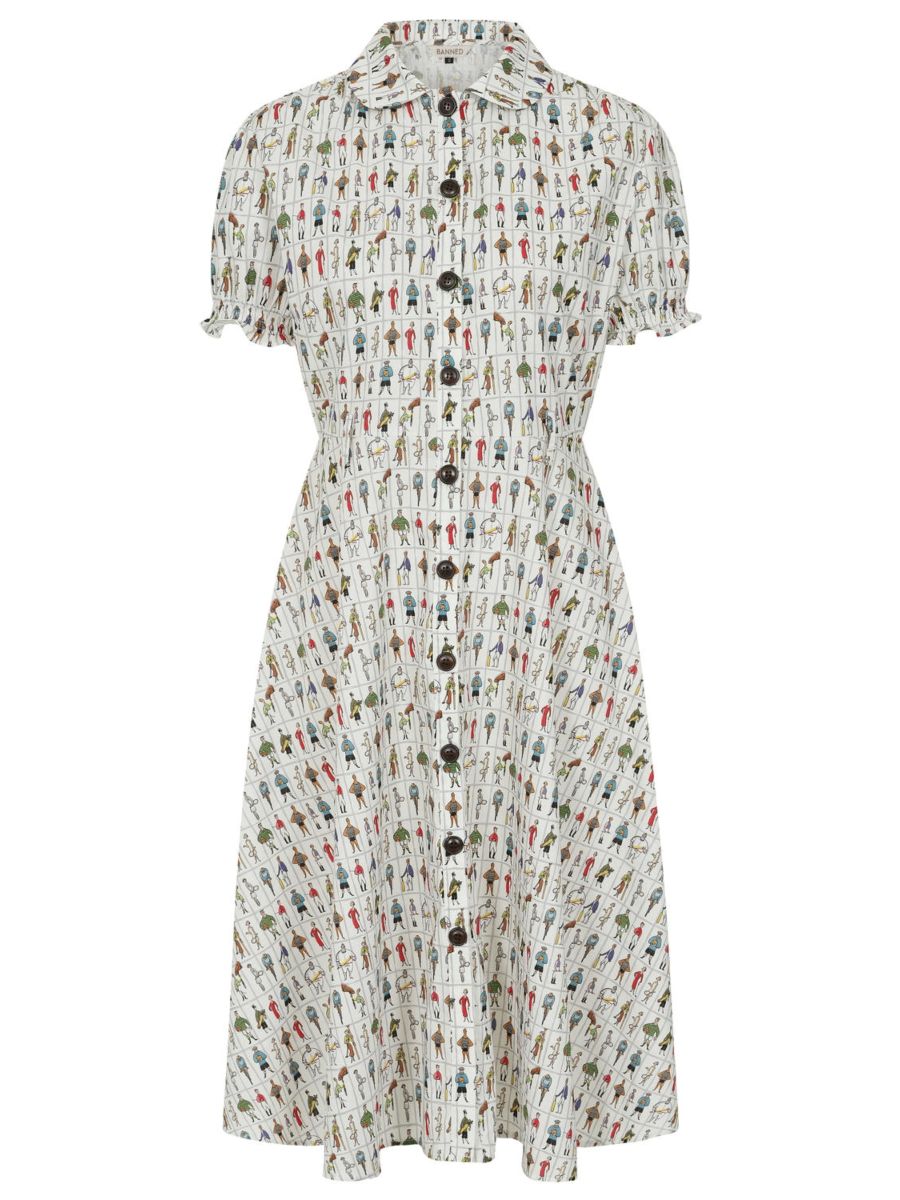  STAR RETRO SPORTS DRESS White
