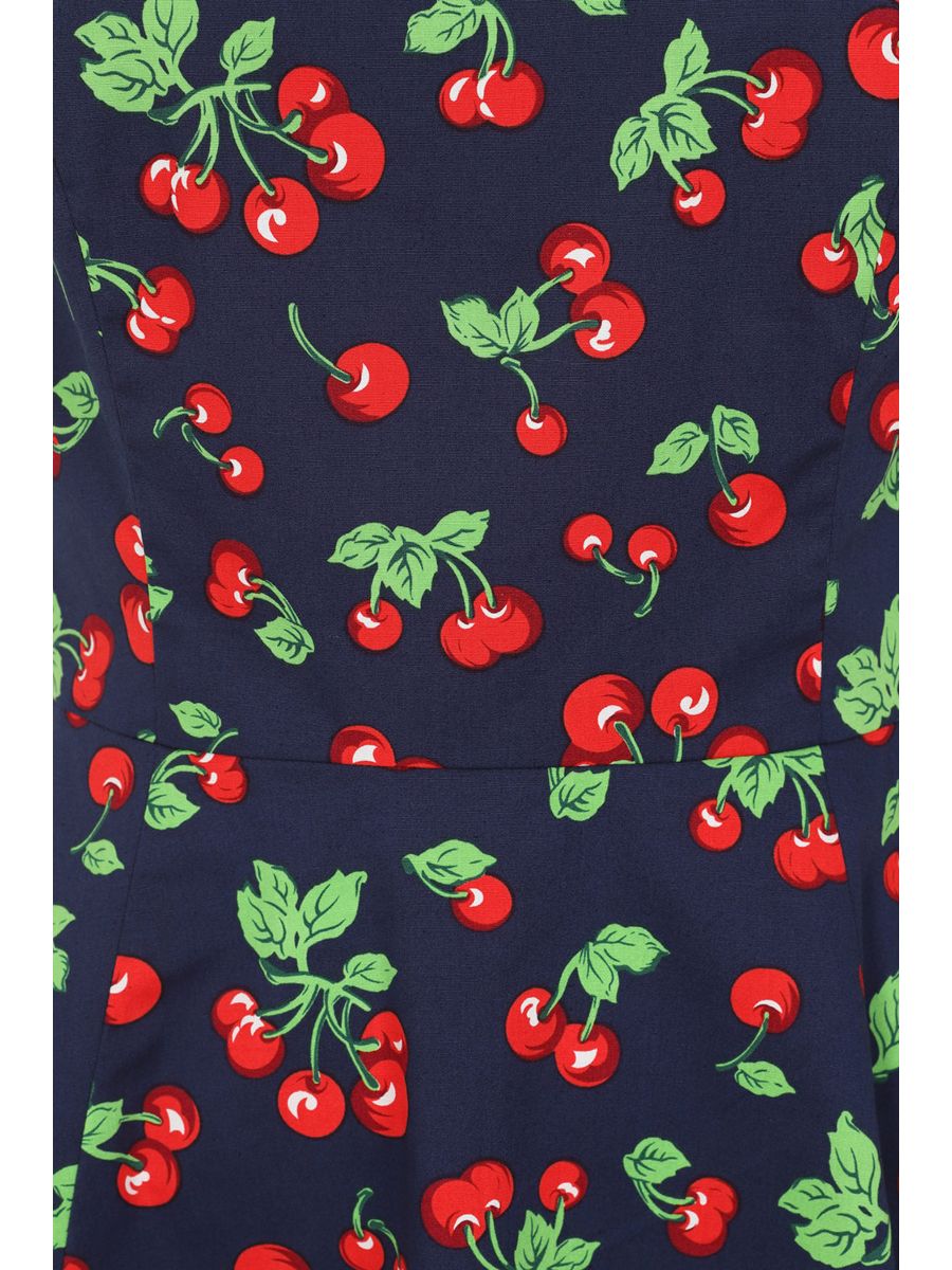 NORA HEART CHERRY DRESS Navy
