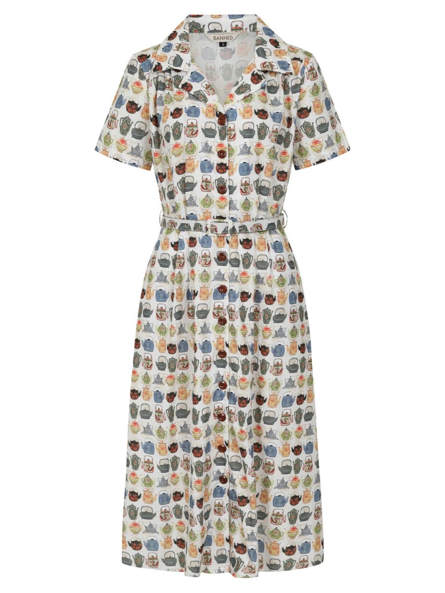 KATE TEA TIME DRESS White