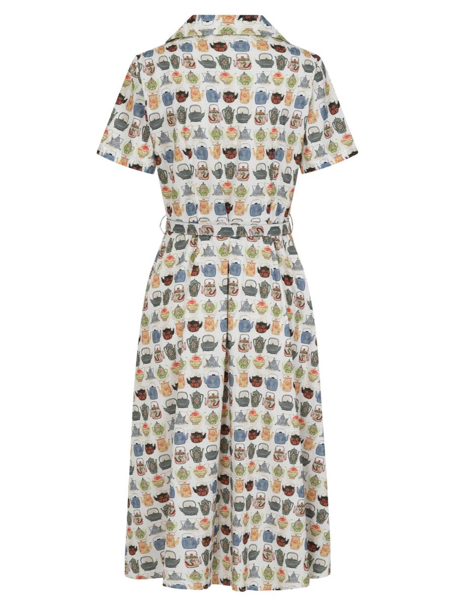 KATE TEA TIME DRESS White