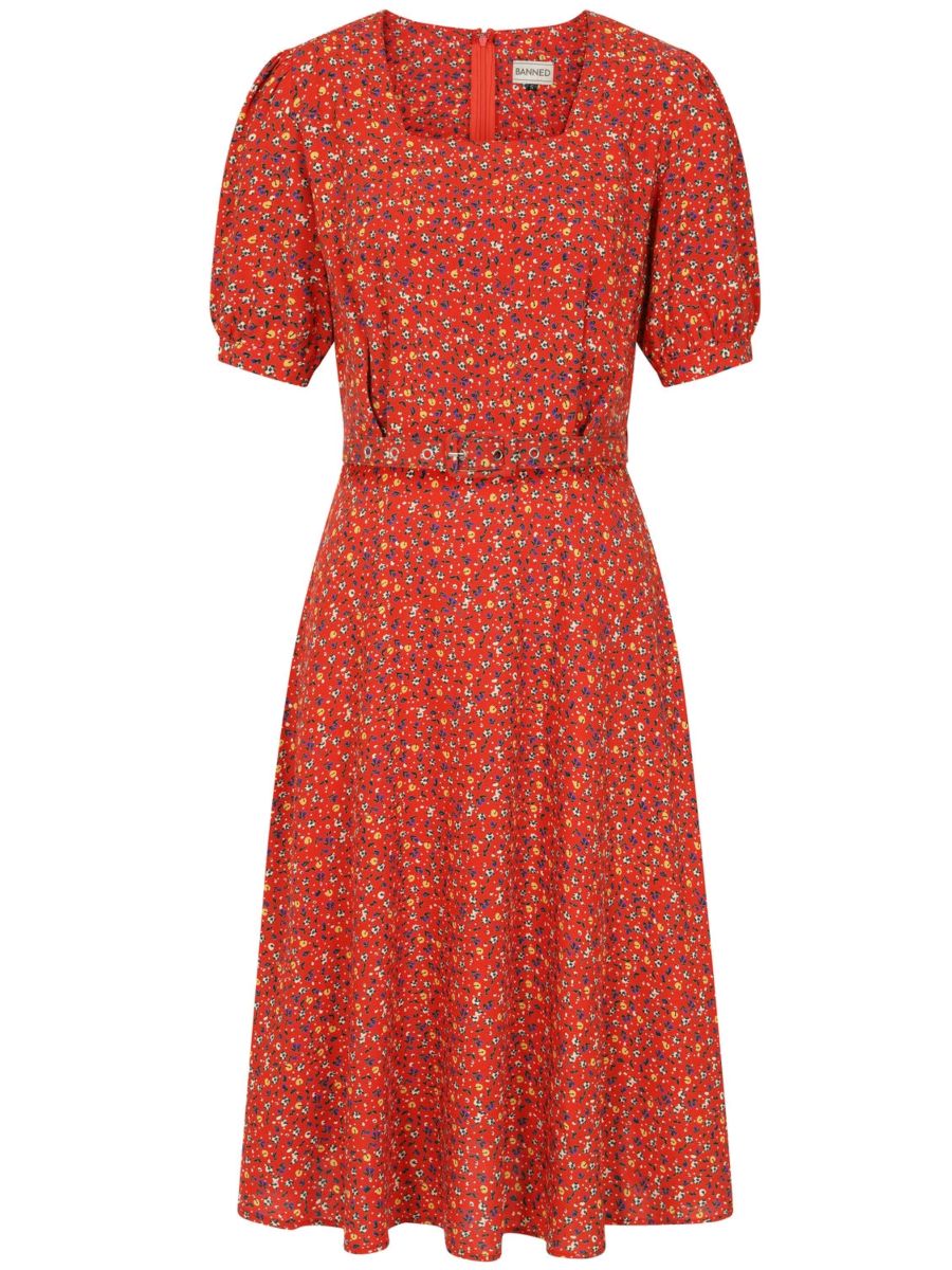 EVA BLOOM DRESS Red