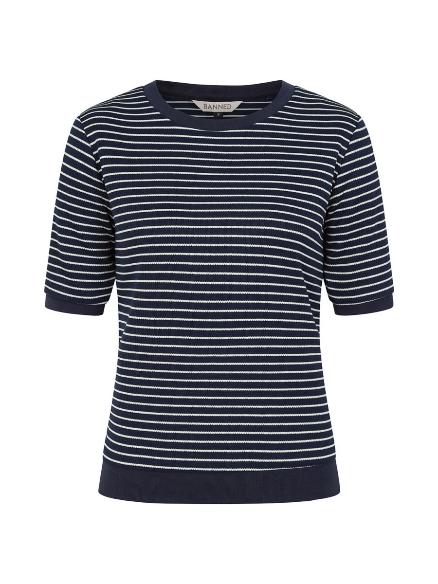 RUBY SAIL STRIPE JUMPER Navy