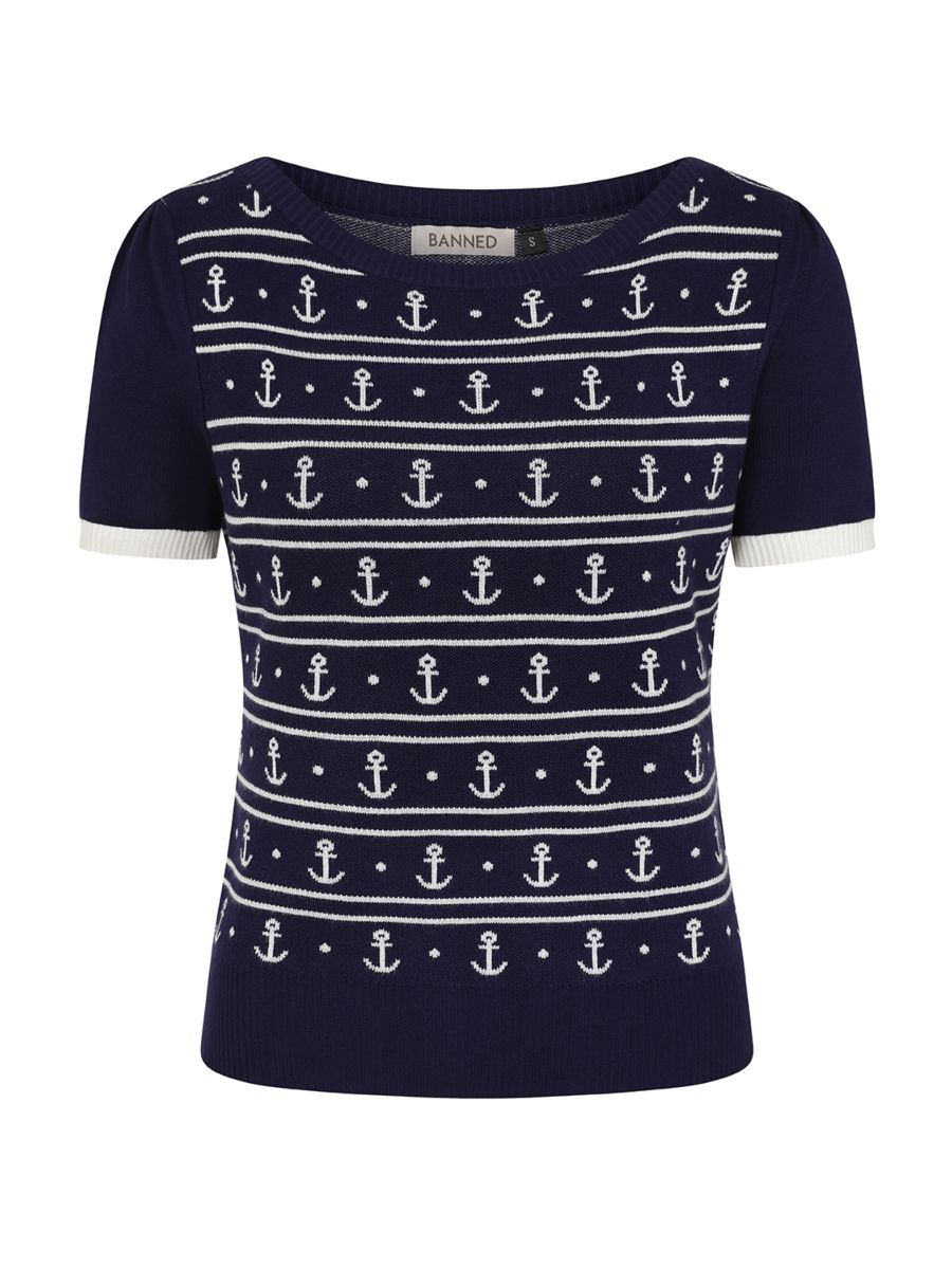 NELLIE ANCHORS JUMPER Navy