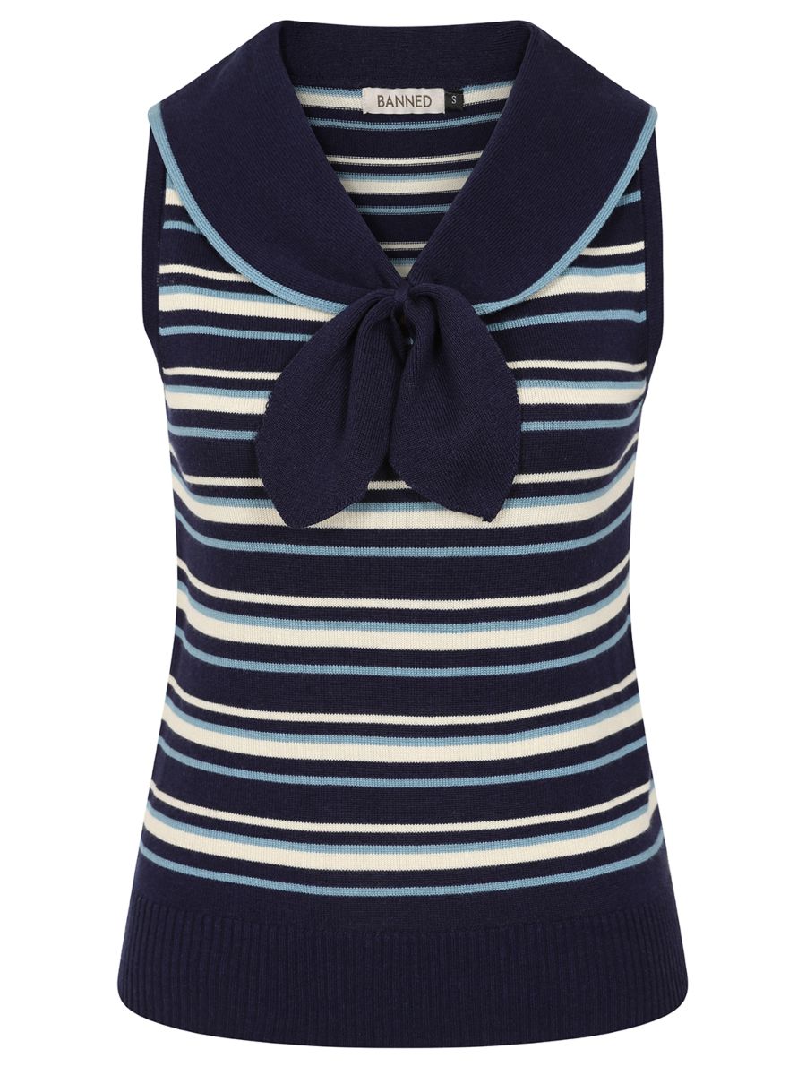 MAISIE STRIPPED JUMPER Navy