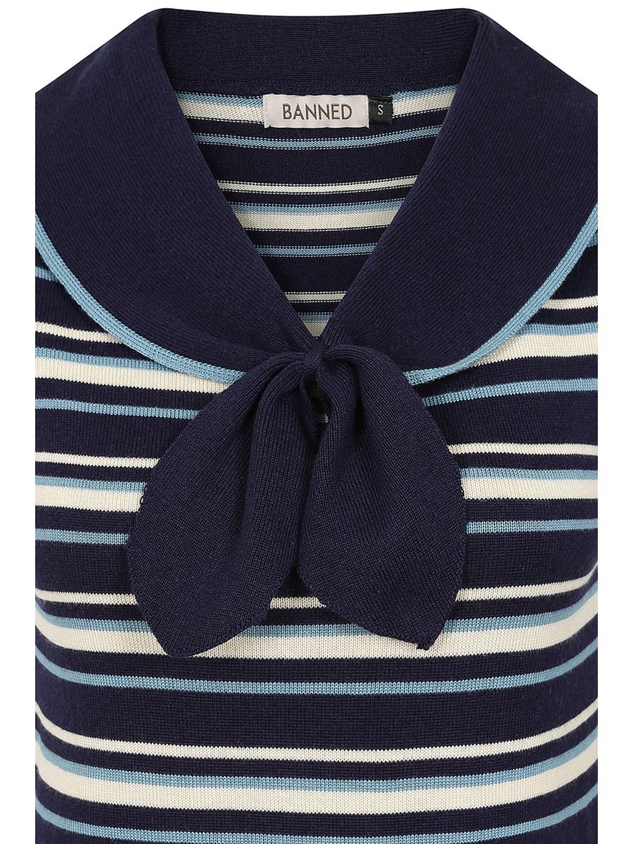 MAISIE STRIPPED JUMPER Navy