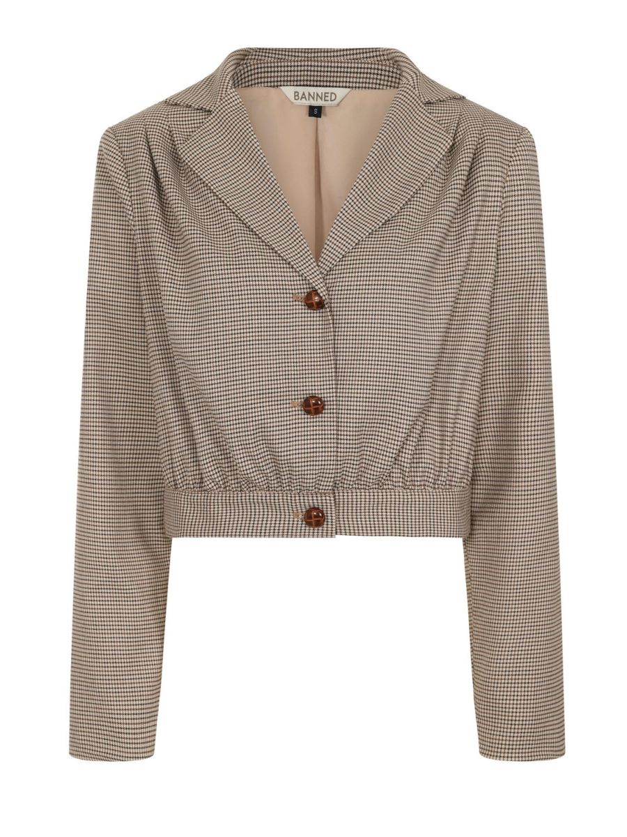 Robin houndstooth jacket Brown