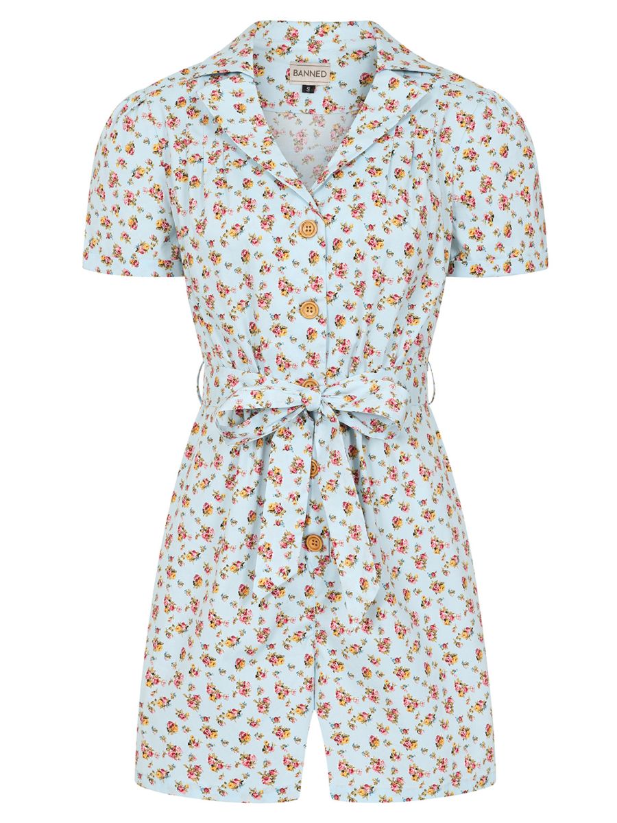 FLORA PLAYSUIT Blue
