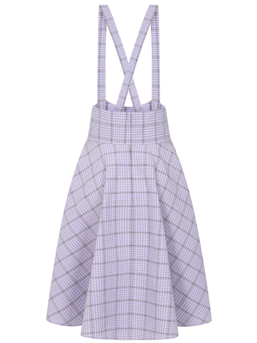 MOANA CHECK SKIRT Lilac