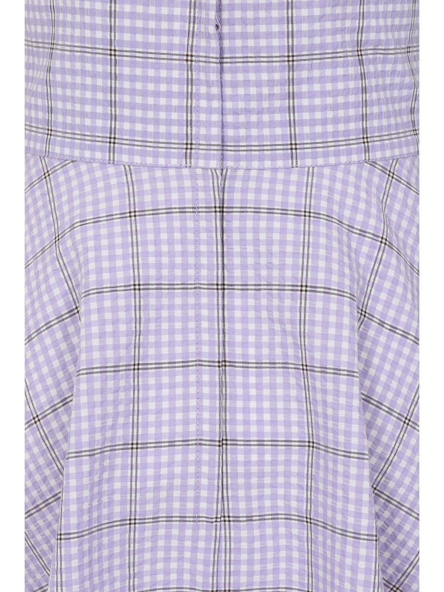 MOANA CHECK SKIRT Lilac