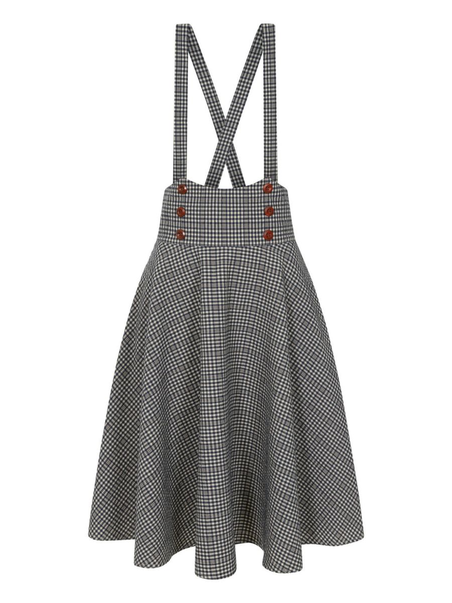 MOANA CHECK SKIRT Blue