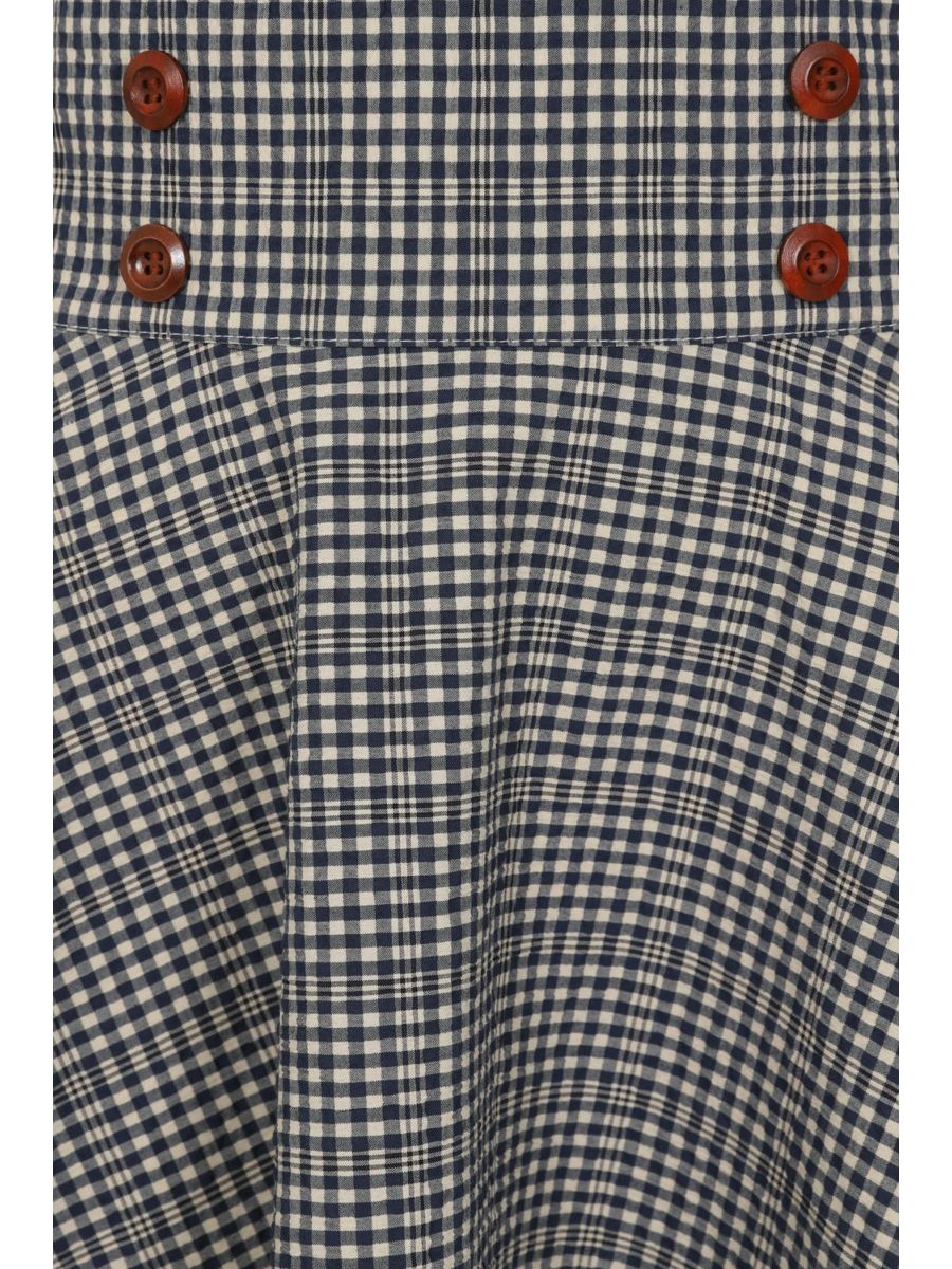 MOANA CHECK SKIRT Blue