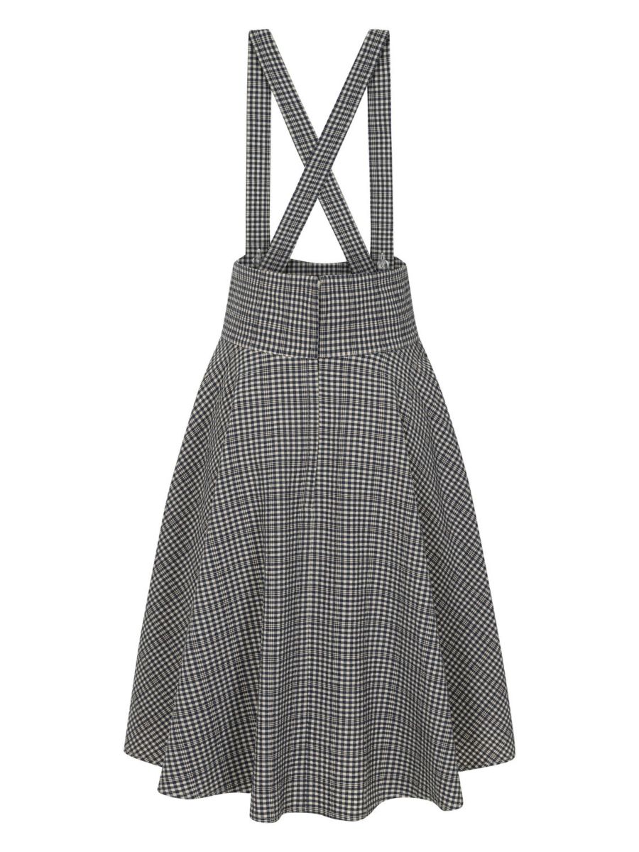 MOANA CHECK SKIRT Blue