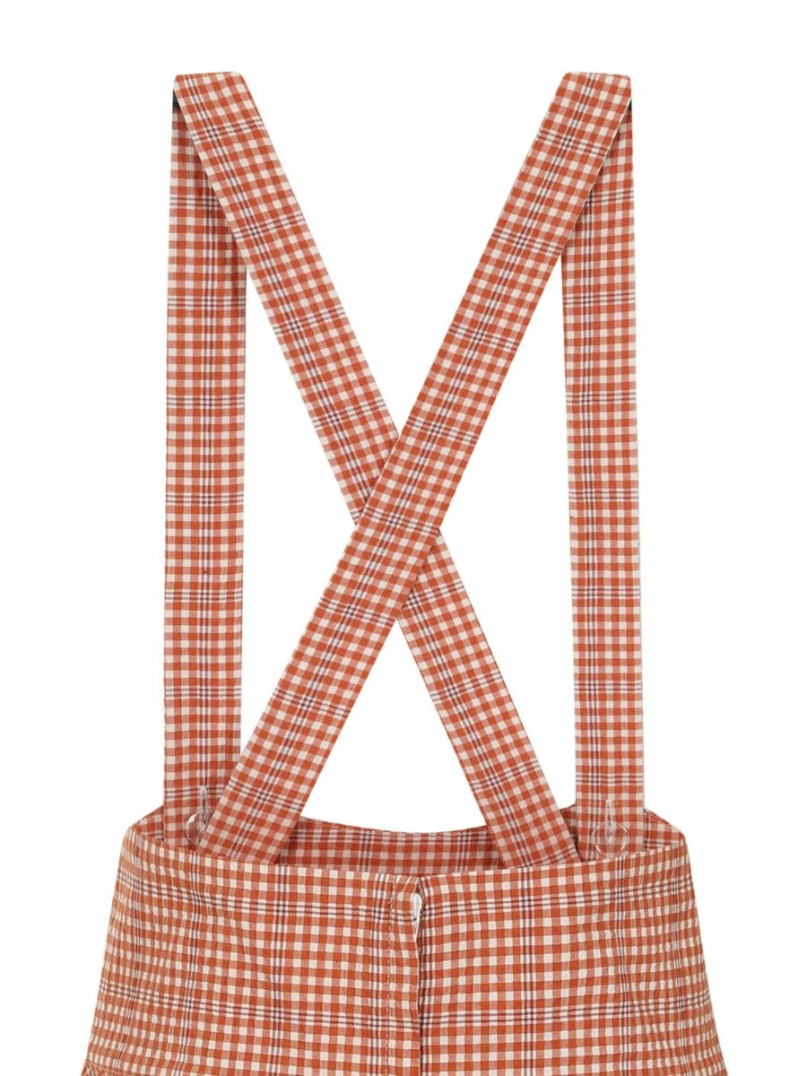 MOANA CHECK SKIRT Coral