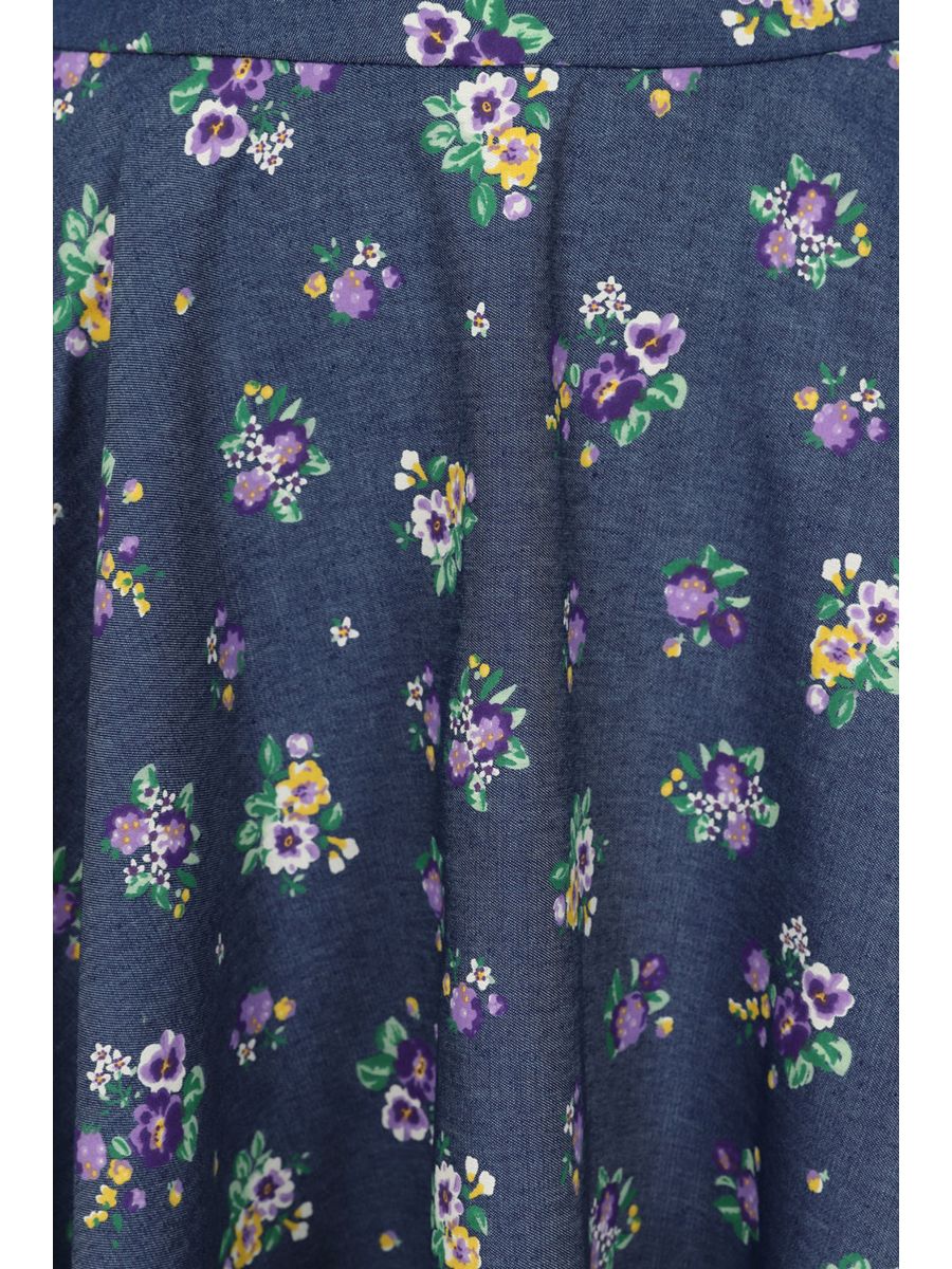 CARY BLOOM SKIRT Blue