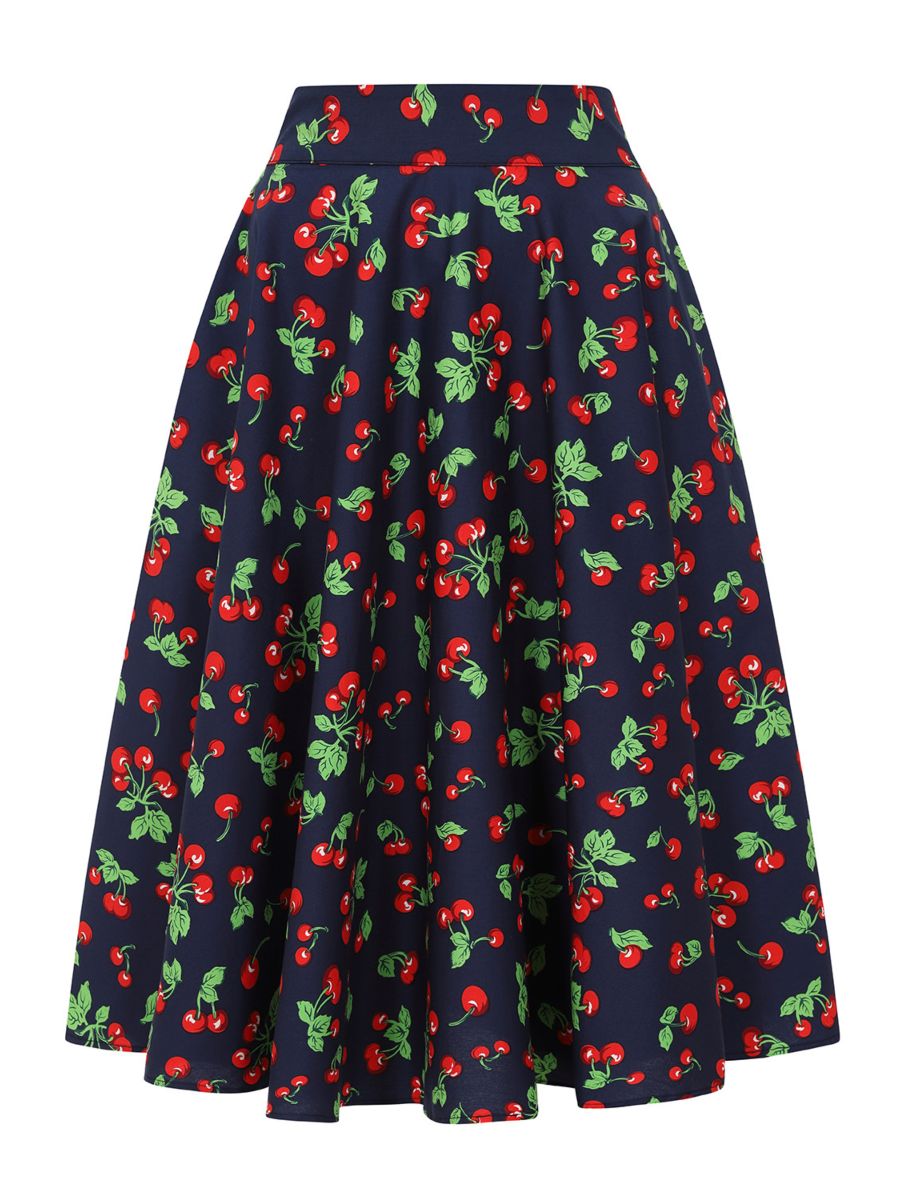 CARY CHERRY SWING SKIRT Navy