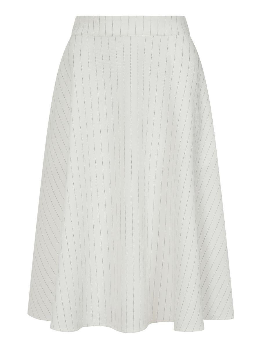 ANNIE MARINE STRIPE SKIRT White