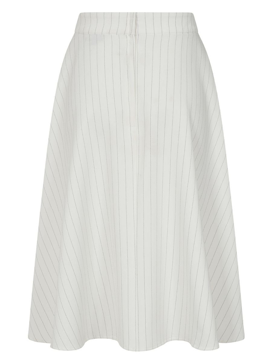 ANNIE MARINE STRIPE SKIRT White
