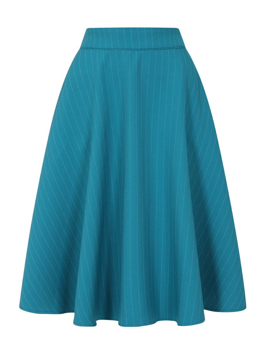 ANNIE MARINE STRIPE SKIRT Teal
