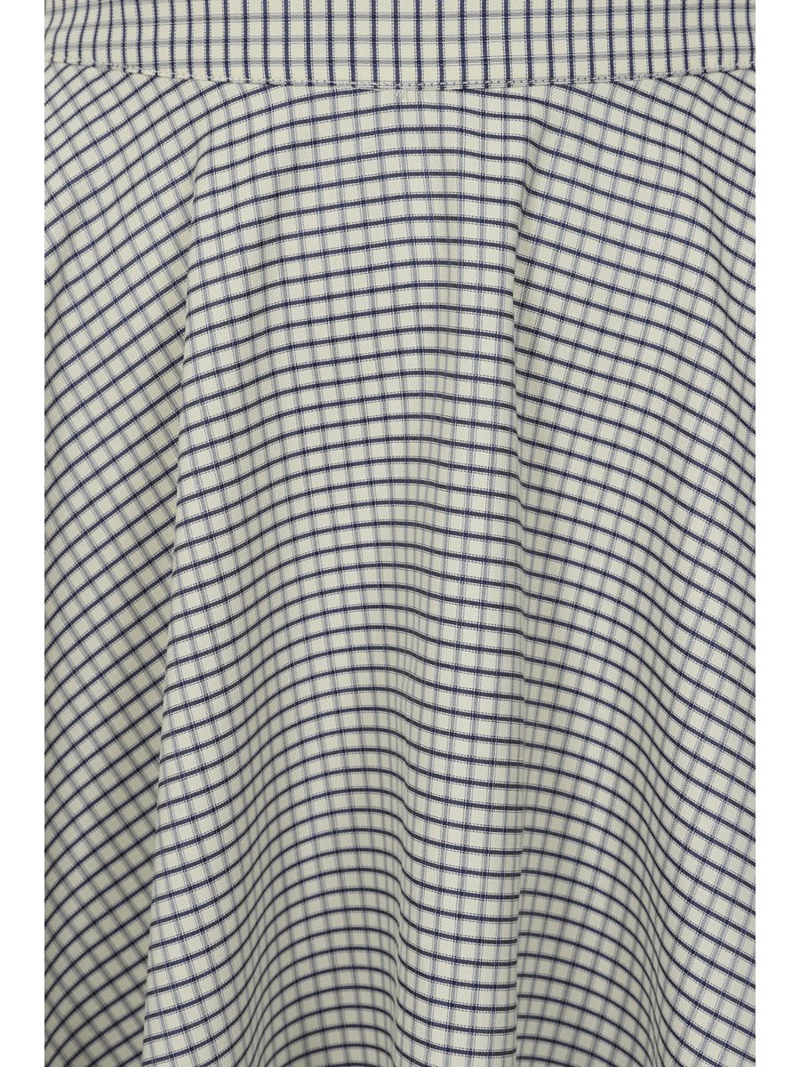 CARY NAVY CHECK SKIRT Navy
